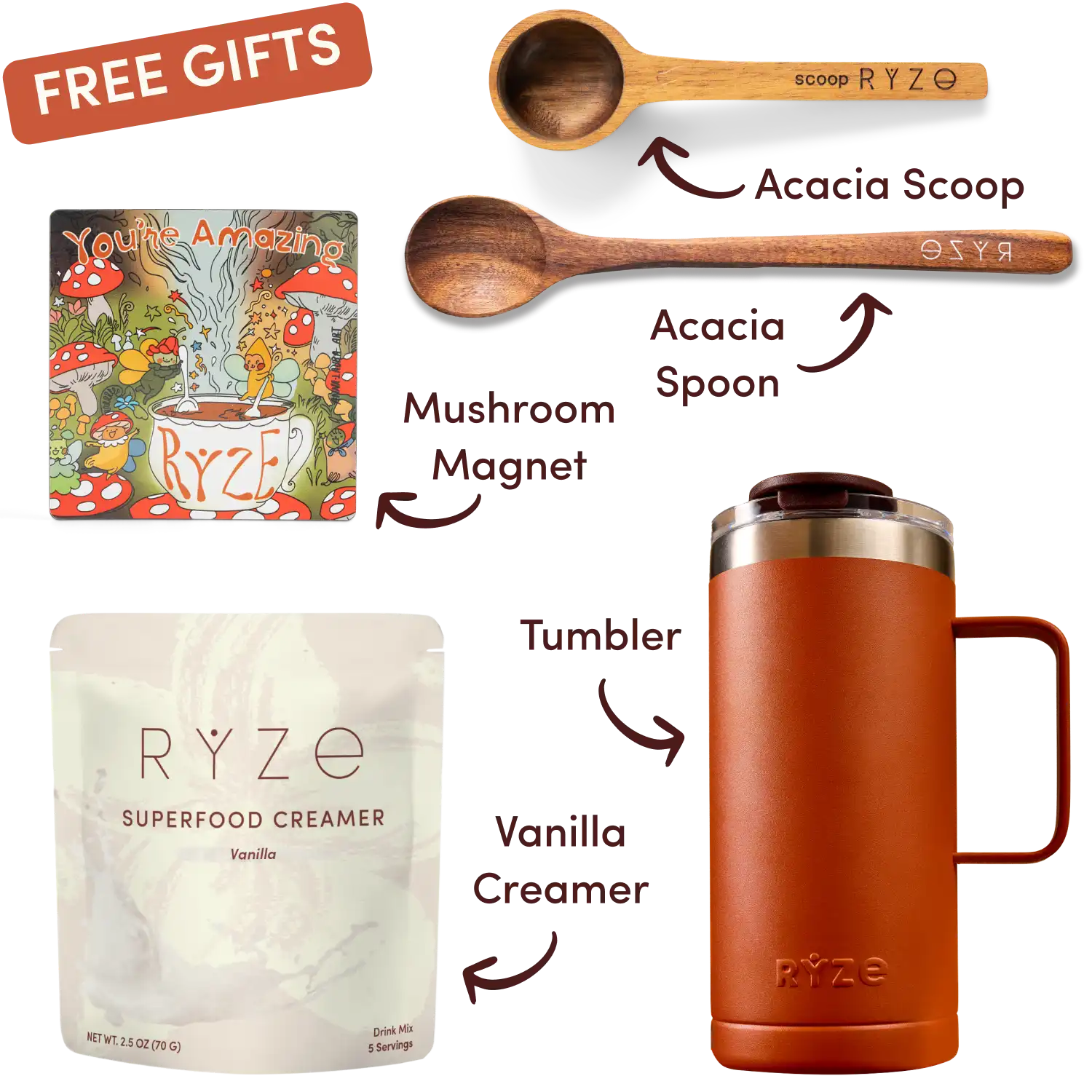 <tc>Kit de démarrage café aux champignons RYZE (60 portions)</tc>