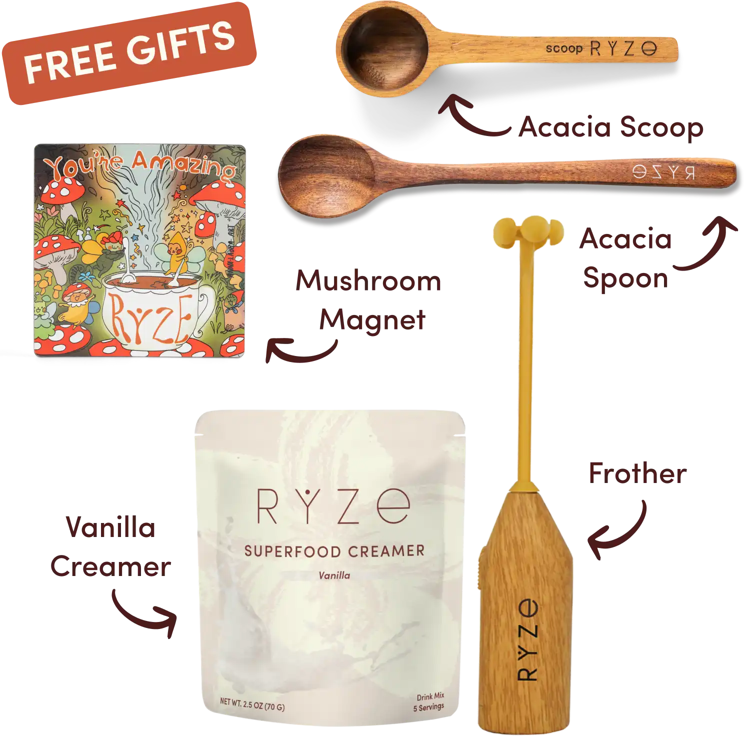 <tc>Kit de démarrage café aux champignons RYZE (60 portions)</tc>