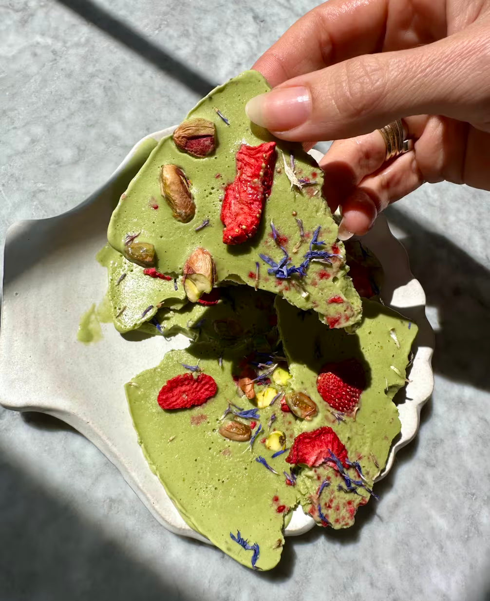 RYZE Recipe Matcha Yogurt Bark